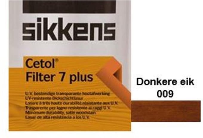Sikkens Cetol Filter 7 Plus - 009 - Donkere Eik - 1 l - 16 m²/l