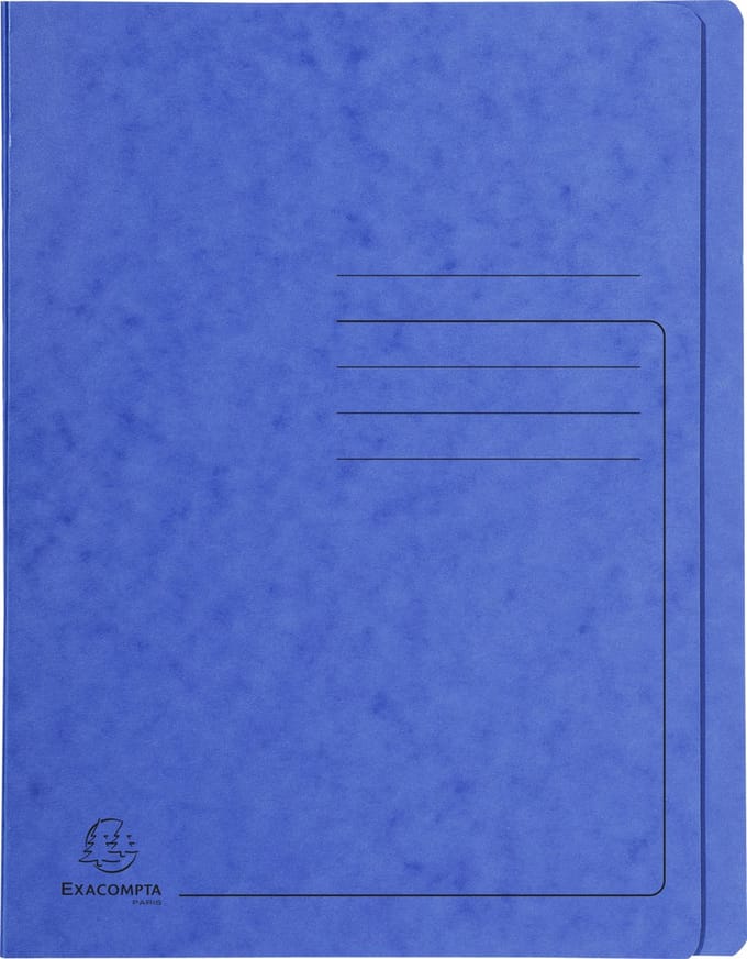 Exacompta 25x Snelhechtmap in glanskarton 355g - A4 - Blauw - 39992E