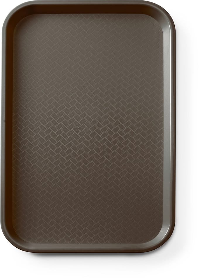 AmerBox Fastfooddienblad – Polypropyleen – Antislip – Stapelbaar – Bruin – 530x325 mm