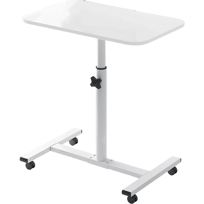 Mobiele Laptop Computer Bureau Kar Mobiele Rollende Laptop Kar 360 Graden Draaiend Bureau voor Thuis white