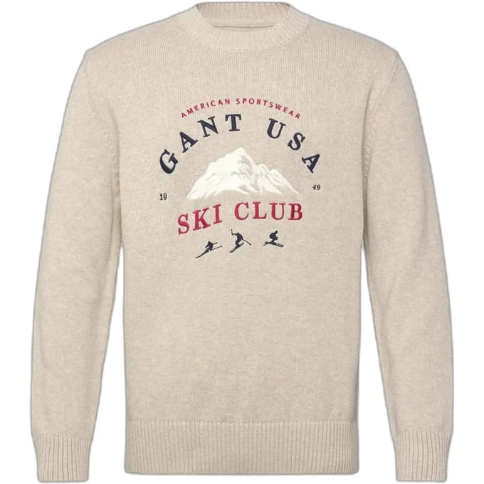 Geborduurd sweater Gant Graphic C-neck