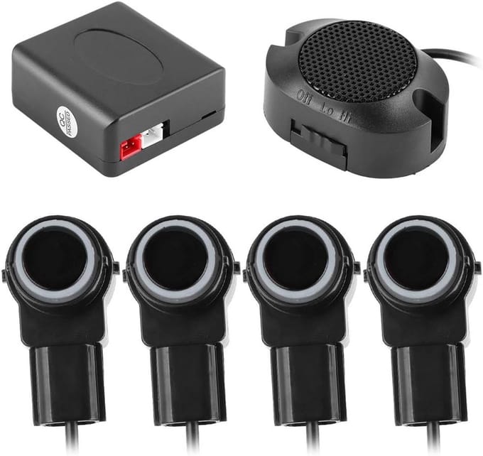 Dailygoods- Parkeersensor Draadloos - 4 Sensoren - 80dB Zoemer