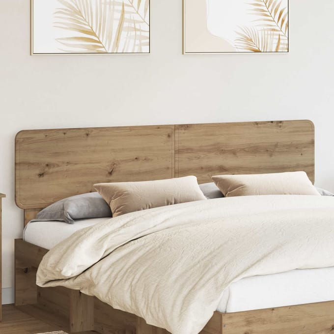 vidaXL - Hoofdbord - Artisan - Eiken - Bewerkt - hout