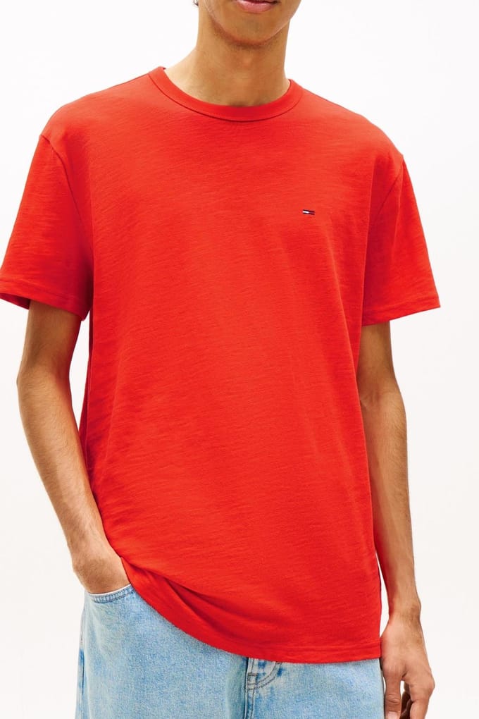 Tommy Hilfiger Tjm Regular Sflag Slub T-shirt Horizon Größe: XXL | Basic T-Shirts Outlet | Herren