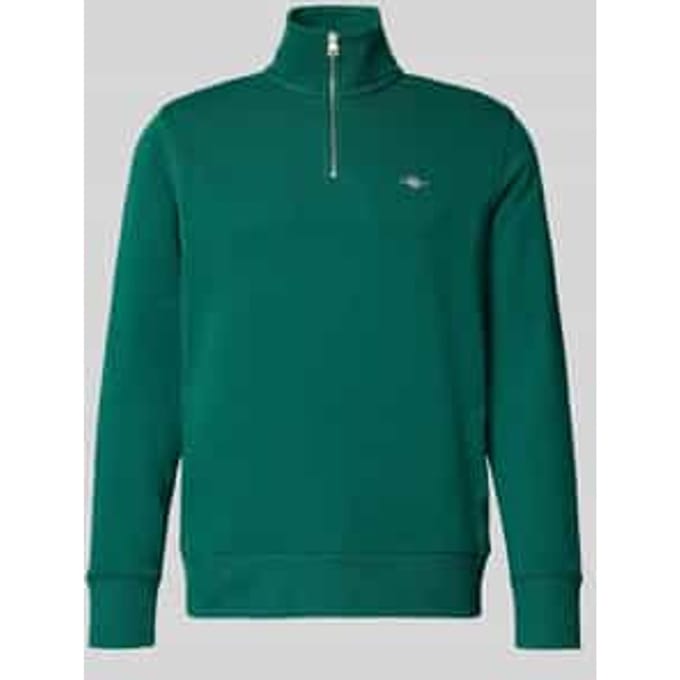 Sweatshirt met opstaande kraag en ritssluiting
