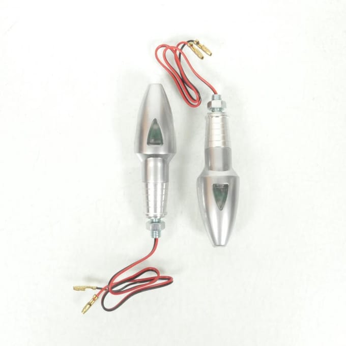 Clignotant pour Deux Roues Triumph R016 ARG / Led / 12V 0.7W Paire Gris Neuf