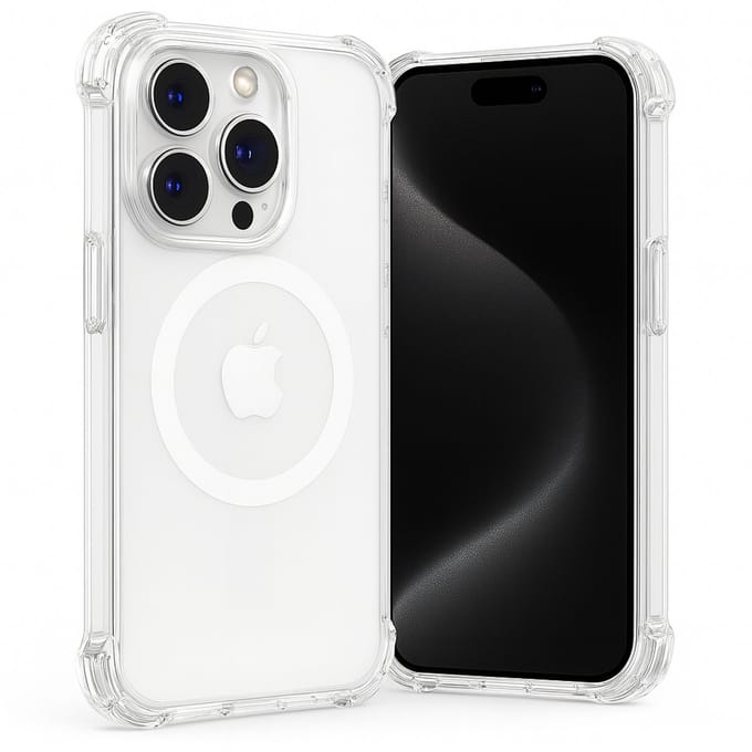 SnapSkin Hoesje geschikt voor iPhone 15 Pro Max - Geschikt voor MagSafe Case - Transparant