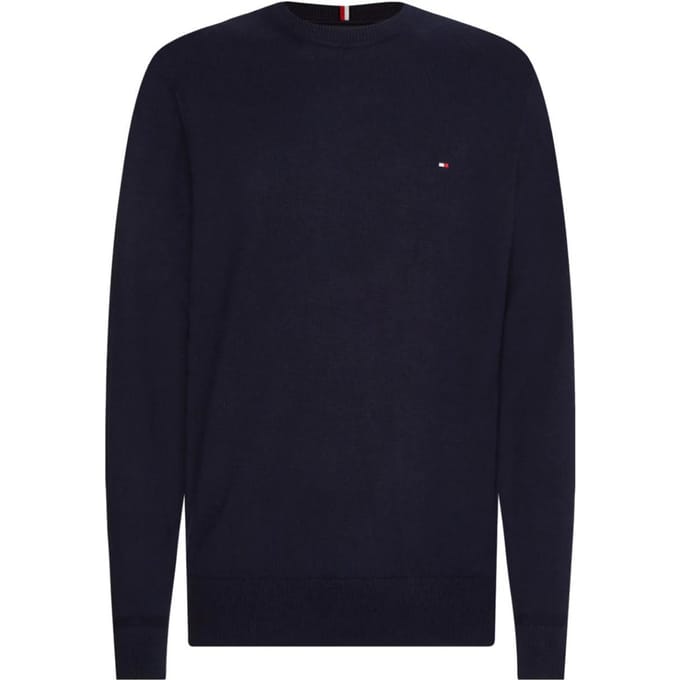 Tommy Hilfiger Tommy Hilfiger Pullover Pima Org Cotton/Cashmere Crew Neck Navy Blue  XL