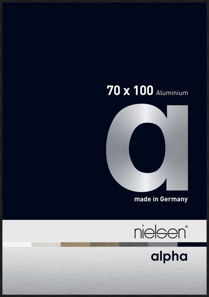 Nielsen Alpha Aluminium Wissellijst Black Matt 70x100cm