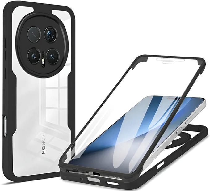 Hoesje geschikt voor HONOR Magic8 Pro - Techsuit ColorVerse 360 Case met Screenprotector - Zwart