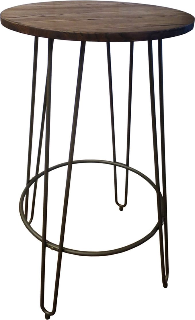 Lavandoux - Industriële Bartafel - Ø60 x H105 cm - Gunmetal