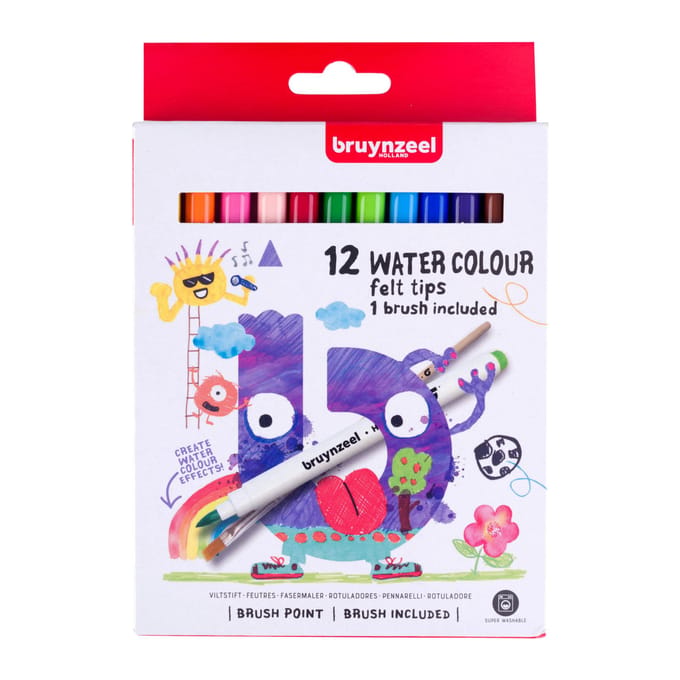 Bruynzeel - Waterverf Viltstiften - 12 Stuks