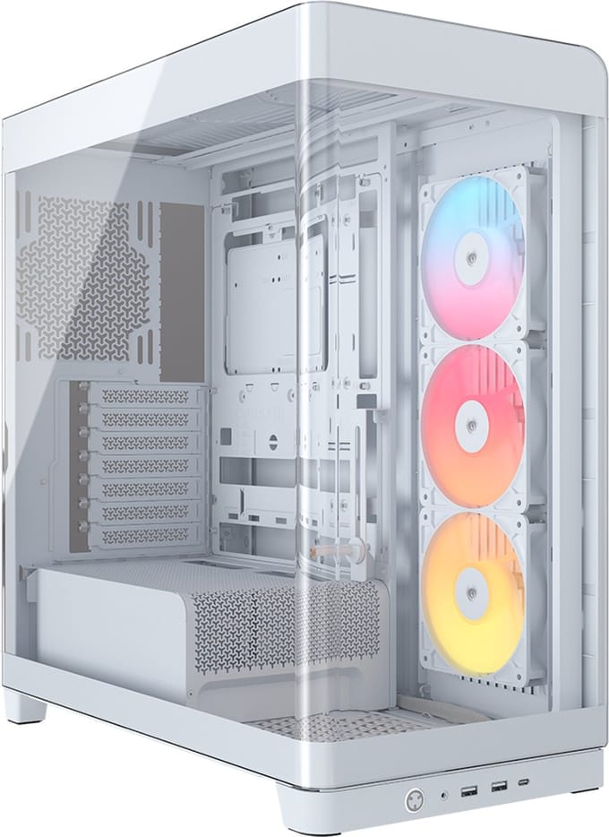 CORSAIR FRAME 4500X RS-R ARGB Midtowermodel ATX - Gebogen Gehard Glas - Wit (3x RS120-R fan)