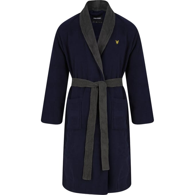 Lyle & Scott Adrian Bathrobe Peacoat/granite Grey Taglia: S | Abbigliamento da Notte Outlet | Uomo | Grigio