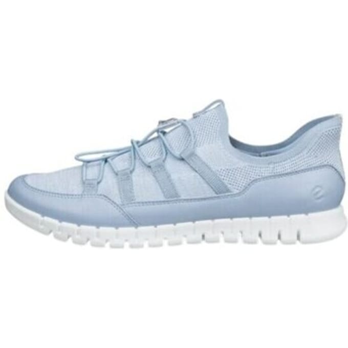 ECCO Gruuv Lite W Limestone leren dames sneakers blauw