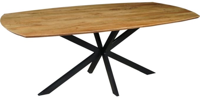 Eettafel Nevada Deens ovaal mangohout 180x90 cm - Naturel