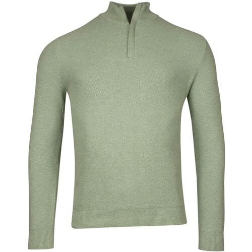 Baileys Trui Half Zip Structure Knit Zip Collar Misty Green Melange / male