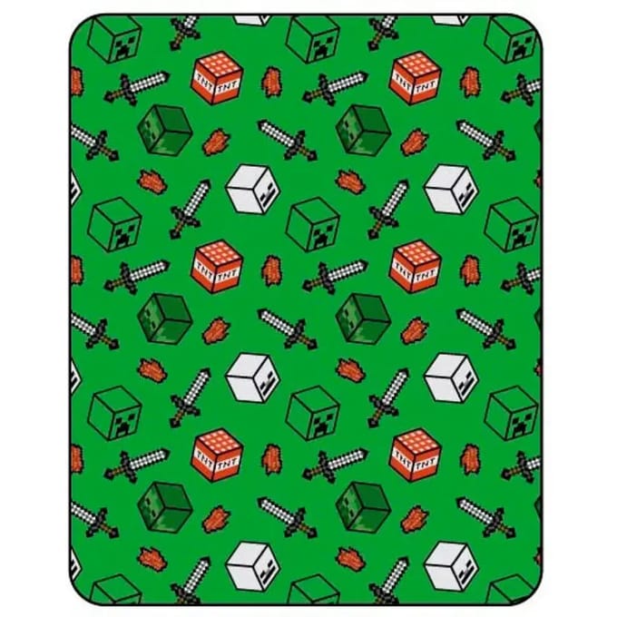Minecraft Fleeceplaid Symbol - 110 x 150 cm - Polyester