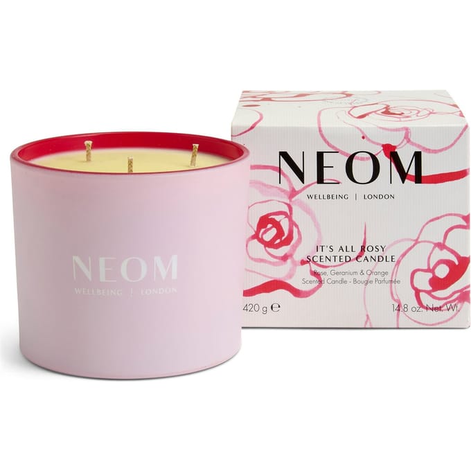 NEOM It’s All Rosy 3 Wick Candle 420g