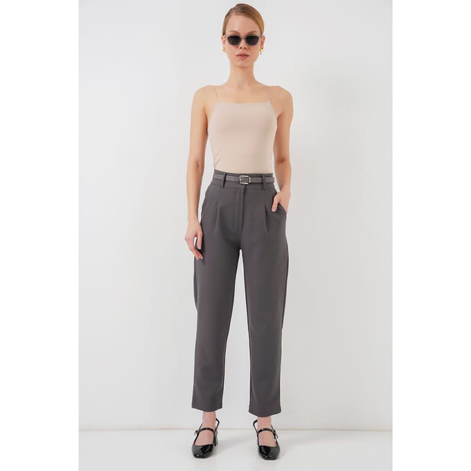 Reguliere Pasvorm Rechte Pantalon met Rits Sluiting