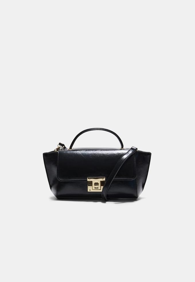 Stradivarius Crossbodytas met klepsluiting  Zwart OS