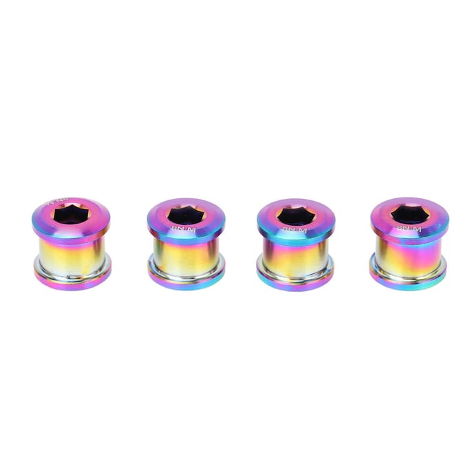4 stuks 6,5 mm Fiets Enkele Schijf Kettingblad Schroef Ti Legering Accessoire Eendelig Draad Bmx Kettingbladen pink
