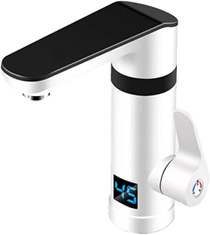 Directe Waterverwarmer - Tankloze Boiler - Direct Heet Water - 3 Seconden Verwarming - 6.5x25cm - Wit