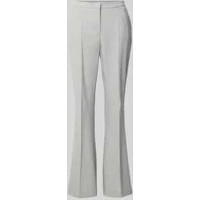 Flared stoffen broek met siernaden en viscoe, model 'DORO'