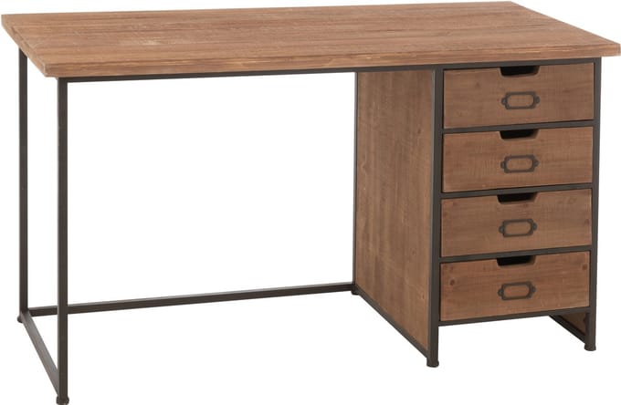 J-Line bureau Moa - hout - naturel