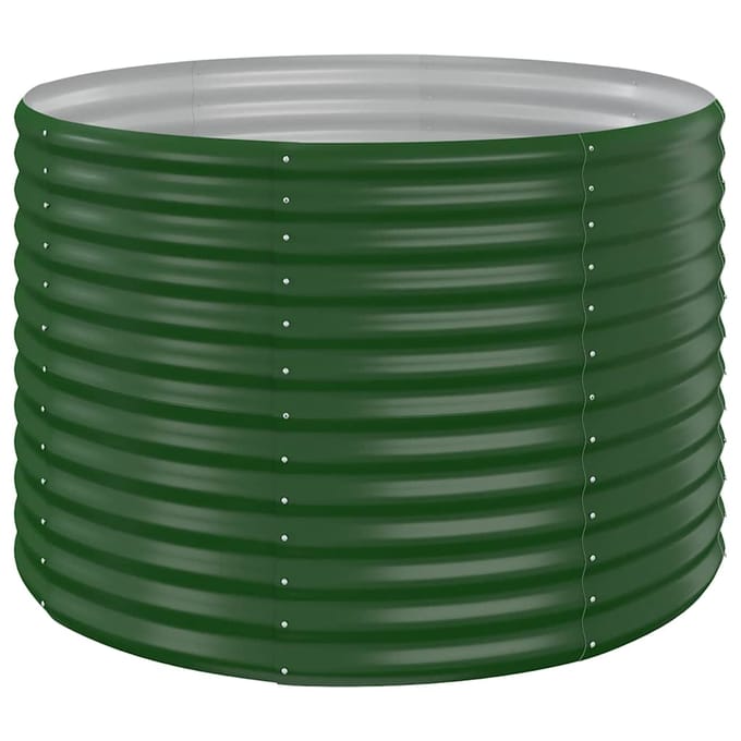 vidaXL - Plantenbak - 100x100x68 - cm - gegalvaniseerd - staal - groen