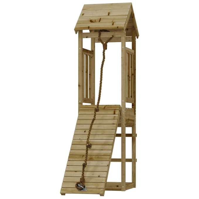 Tour de jeux avec mur d'escalade Bois de pin traité sous pression