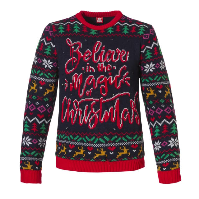 Apollo Foute Kersttrui Dames Met Verlichting Led Lampjes Navy - Maat M
