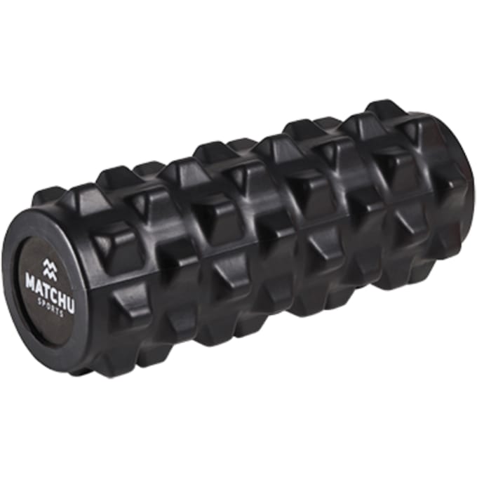 Matchu Sports - Foam roller Extra - Foamroller - Massage roller - bindweefselmassage - 33 cm - Extra diepe weefselmassage - Zwart
