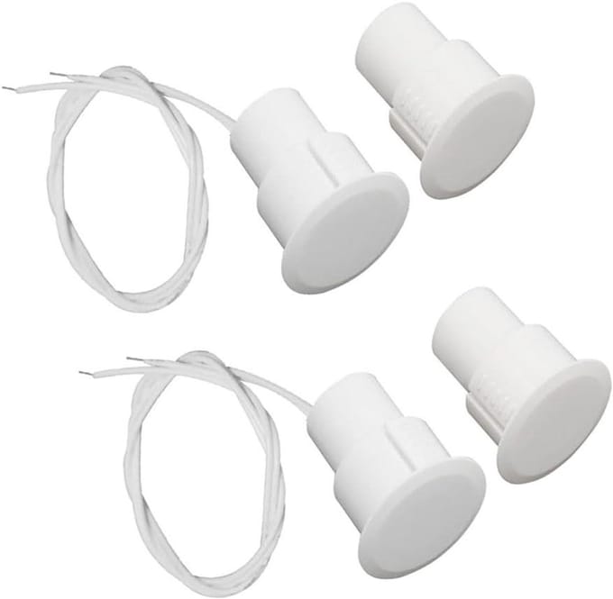 Sensor Alarm - Deur Contact - Beveiliging Huis - Dubbele Uitgang - 2 Stuks - Wit