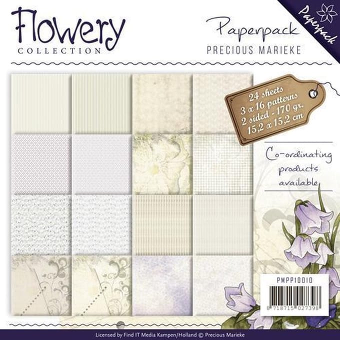 Paperpack - Precious Marieke - Flowery - 24 dubbelzijde vellen