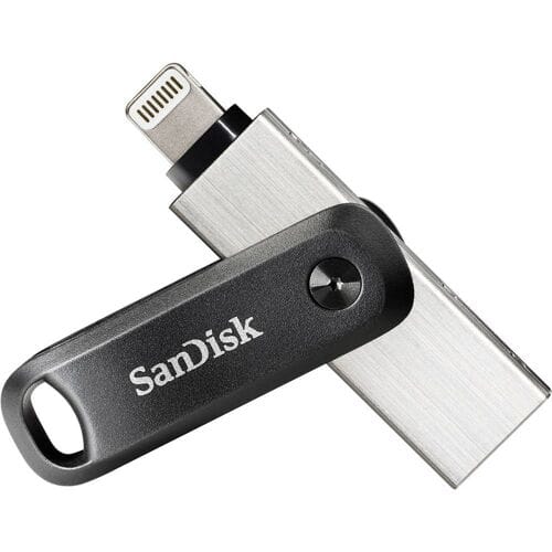 SANDISK iXpand Flash Drive Go – USB-stick smartphone/tablet – Zwart, Zilver – 64 GB – USB-A 3.2 Gen 1, Apple Lightning