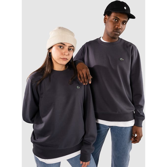 Lacoste Classic Fit Double Face Jersey Sweater grijs