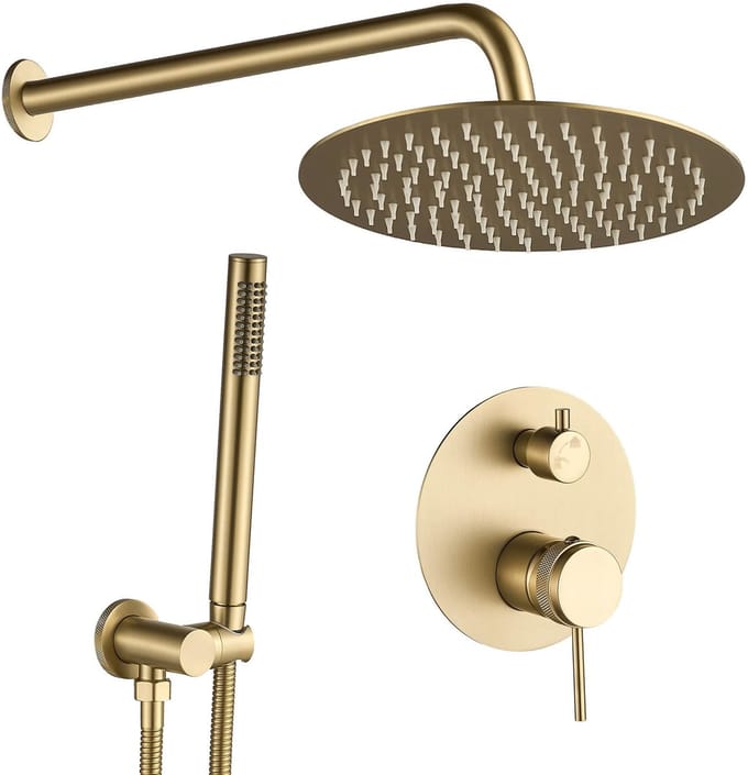 Rea Lungo Grip Regendouche Inbouw Geborsteld Goud 36Cm