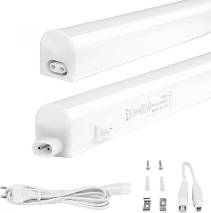 LEDbar 230V AC | 4W=40W | daglichtwit 6500K | stekker 150cm - 313mm