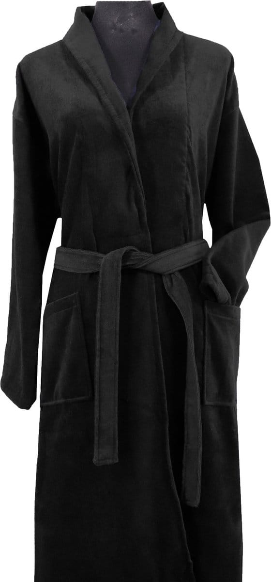 Lubna Home Badjas XLarge 100% Katoen -ZWARTE BADJAS