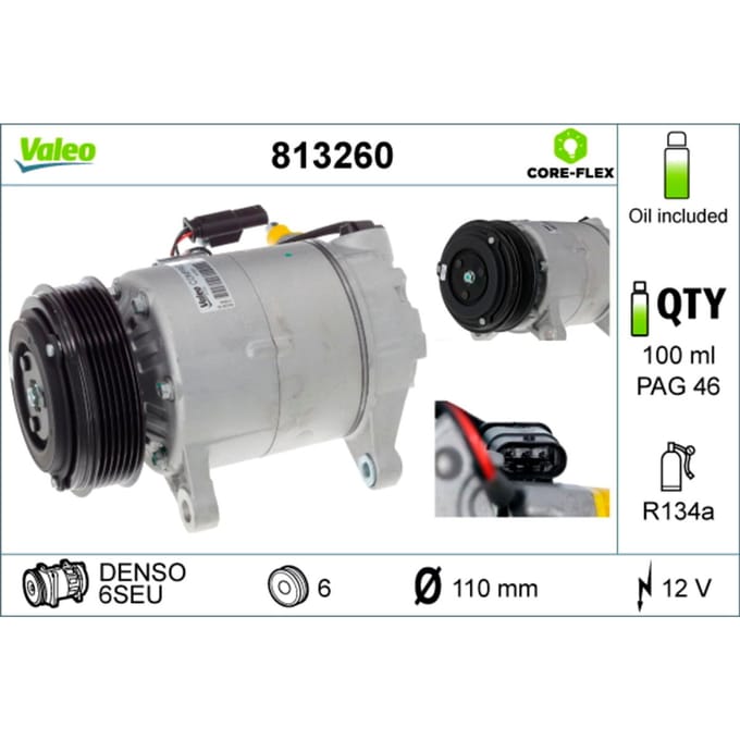 Compressor airconditioning VALEO 813260