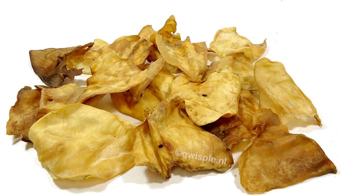 Qwisple Runderoren zonder pit - Hondensnacks Gedroogd Rund - 50 stuks