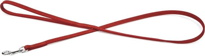 Beeztees leren looplijn Buffalo. Rood. 110 cm x 10 mm.