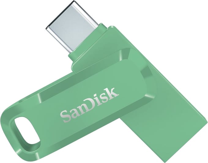 SANDISK Ultra Dual Drive Go - Absintgroen - 128GB - USB-stick