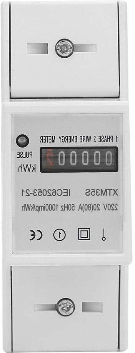 Digitale 1-fase 2 Draad 2 P DIN Rail Stroommeter Elektronische KWh Meter (20 (80) A)
