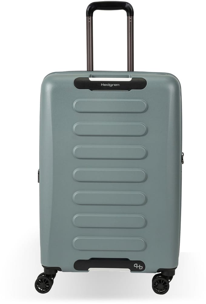 Hedgren GRIP Spinner 65 – Expandable – 65 cm – 74 L – Polycarbonaat 50% gerecycled – TSA-slot – Dubbele rits – Grey-Green