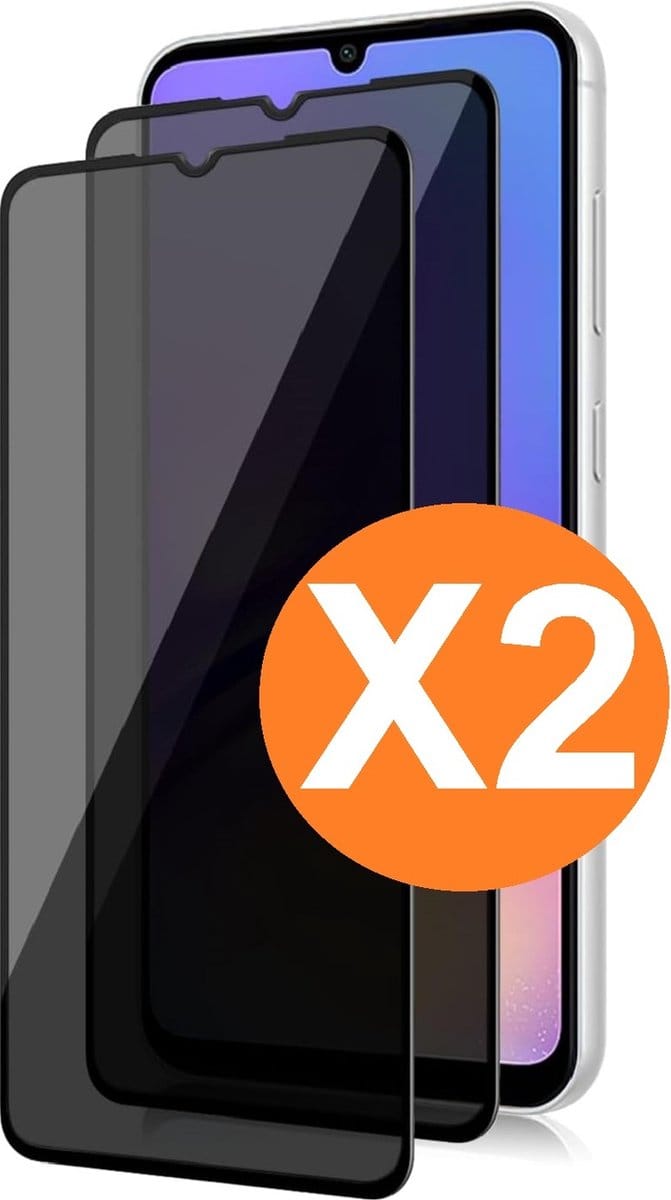 Privacy Screenprotector Geschikt voor Samsung Galaxy A05s Privacy Screenprotector Tempered glass Galaxy A05 2 Pack