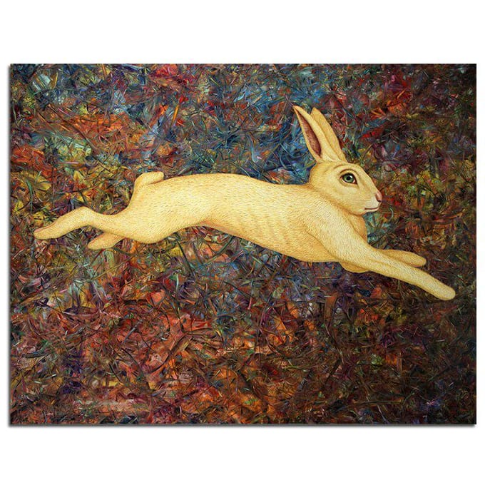 Lapin court 5D bricolage diamant peinture diamant broderie 20X30CM beige