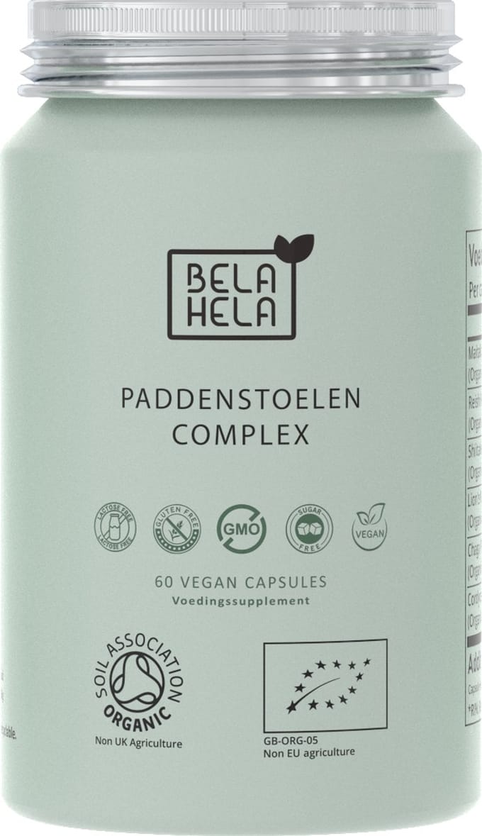 Bela Hela Paddenstoelen Complex - 60 vegan capsules - duurzame aluminium verpakking