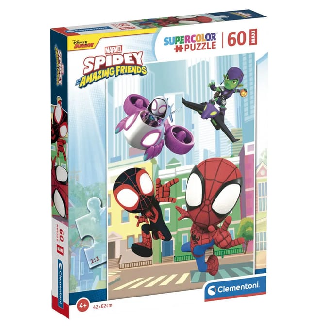 Clementoni - Puzzel - 60 Maxi Stukjes - Marvel Spidey en zijn Geweldige Vrienden - Kinderpuzzel - Vanaf 4 jaar